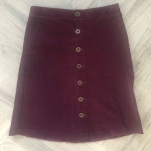 St John’s Bay Dark Burgundy Corduroy Skirt